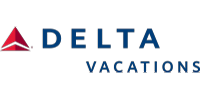 Logo of partnered vacation package provider DELTA Vacations